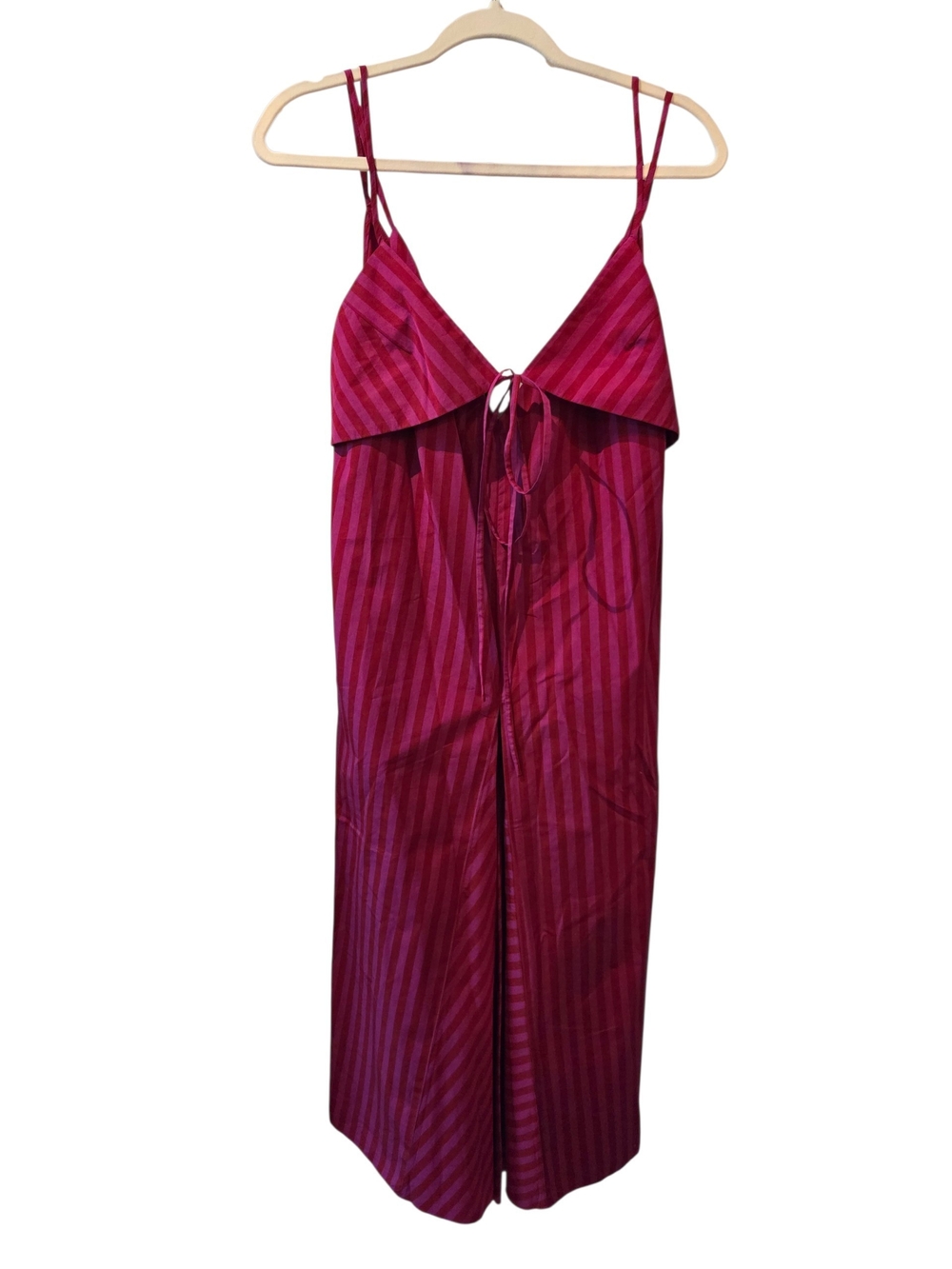 NWT Rebecca Taylor Burgundy Striped Maxi  Dress 10